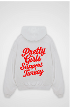 Pretty Girls Support Turkey Oversized Hoodie