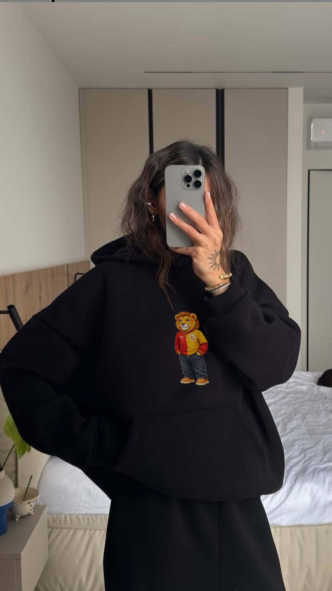 Galatasaray Löwe Oversized Hoodie
