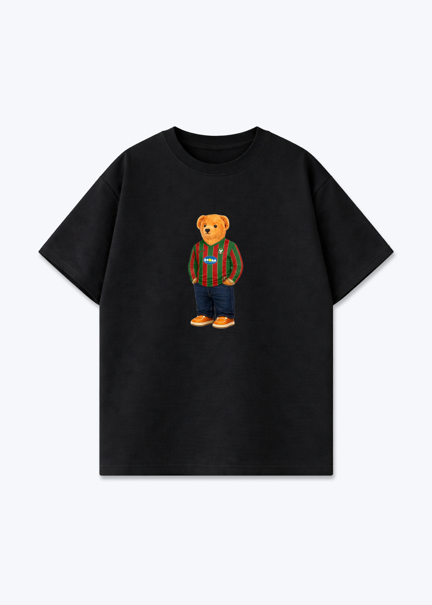 Amed SK Bär Oversized Shirt - Black Front (Designed)