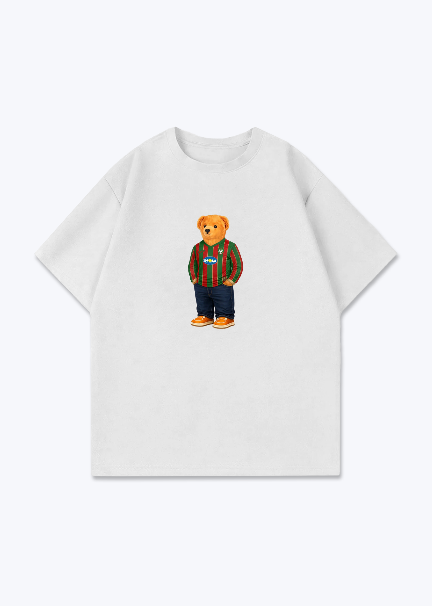 Amed SK Bär Oversized Shirt - White Front (Designed)