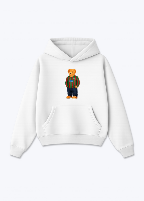 Amed SK Bär Oversized Hoodie - White Front (Designed)