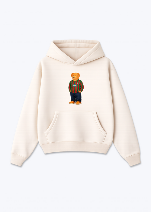 Amed SK Bär Oversized Hoodie - Beige Front (Designed)