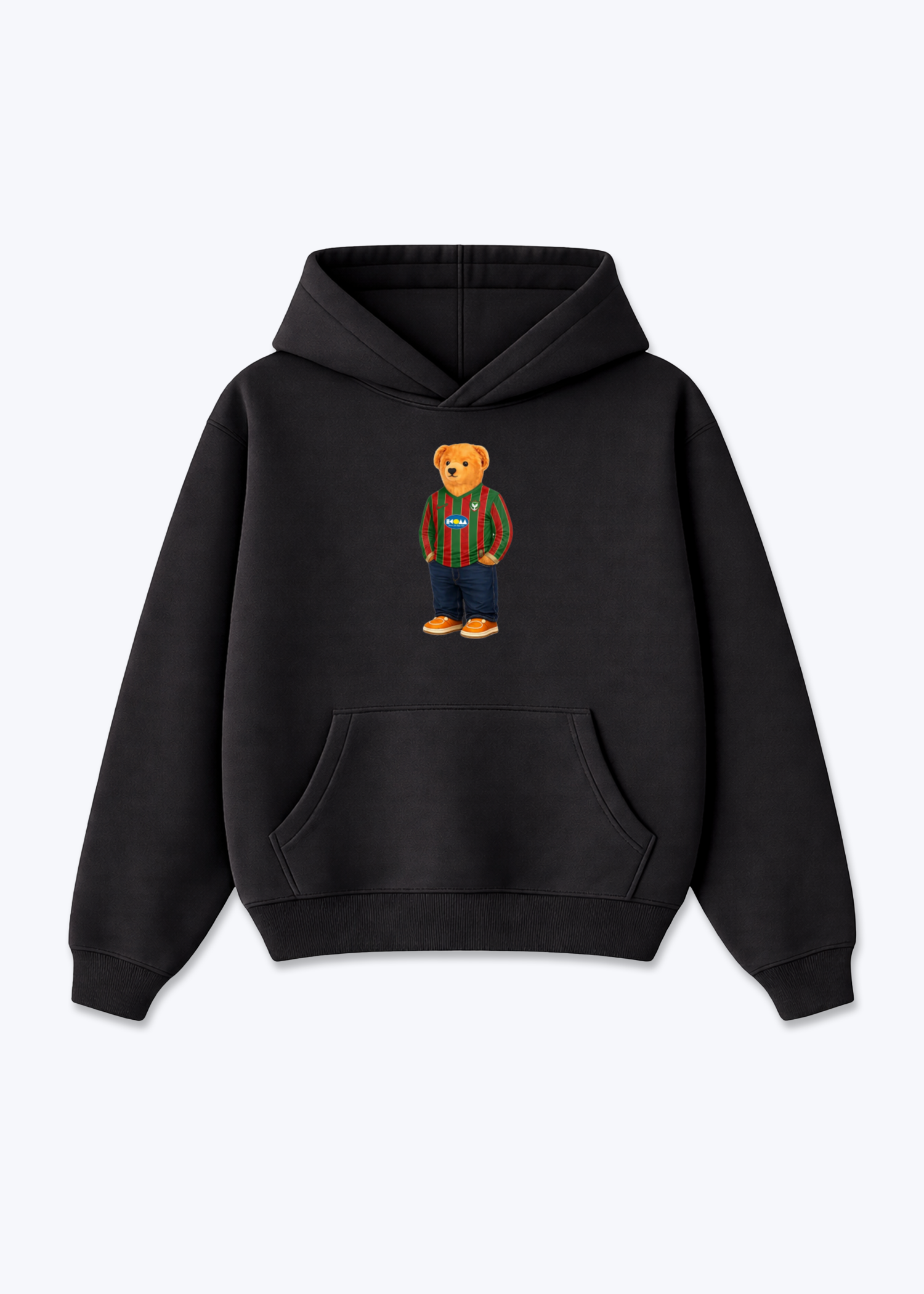 Amed SK Bär Oversized Hoodie - Black Front (Designed)