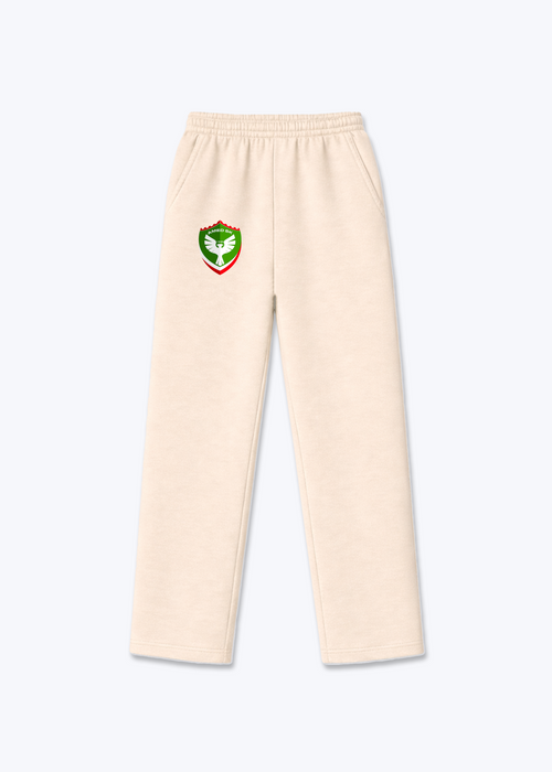 Amed SK Trackpants(open leg jogger) - Beige Front (Designed)