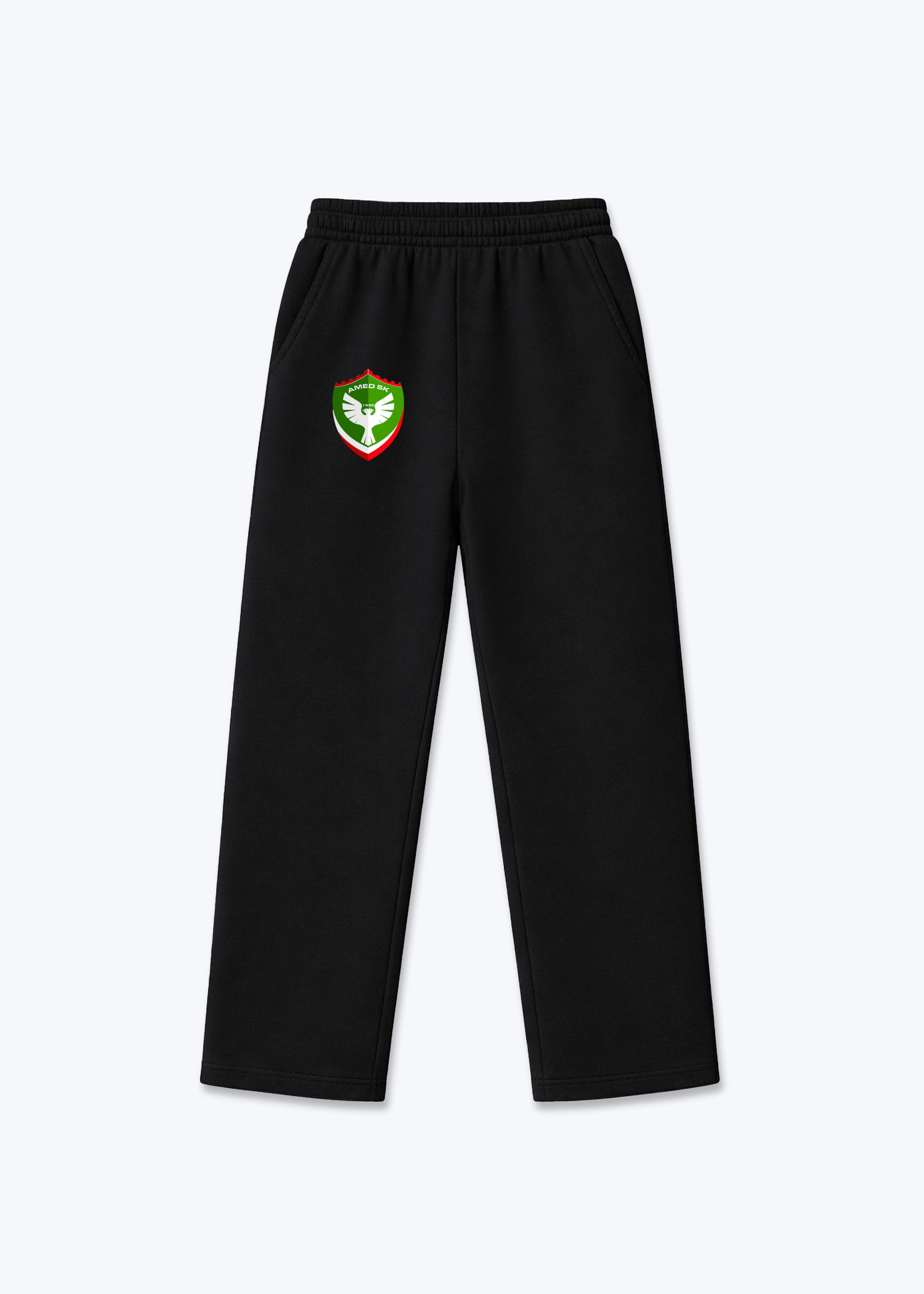 Amed SK Trackpants(open leg jogger) - Black Front (Designed)