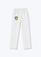 Amed SK Trackpants(open leg jogger) - White Front (Designed)