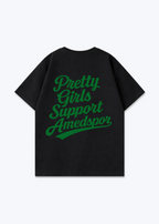 Pretty Girls support Amedspor Oversized Shirt - Black Back (Designed)