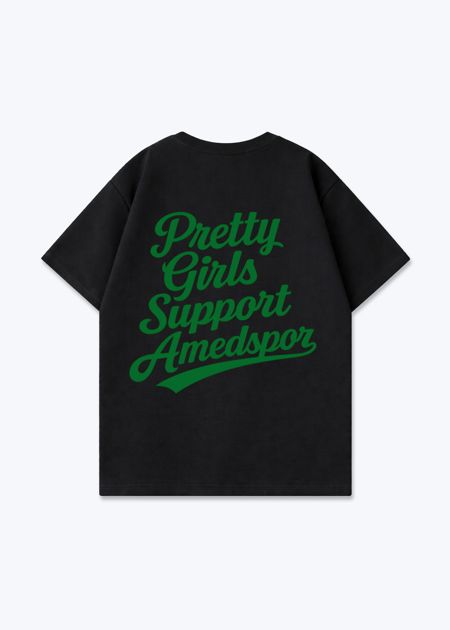 Pretty Girls support Amedspor Oversized Shirt - Black Back (Designed)