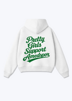 Pretty Girls Support Amedspor Oversized Hoodie - White Back (Designed)
