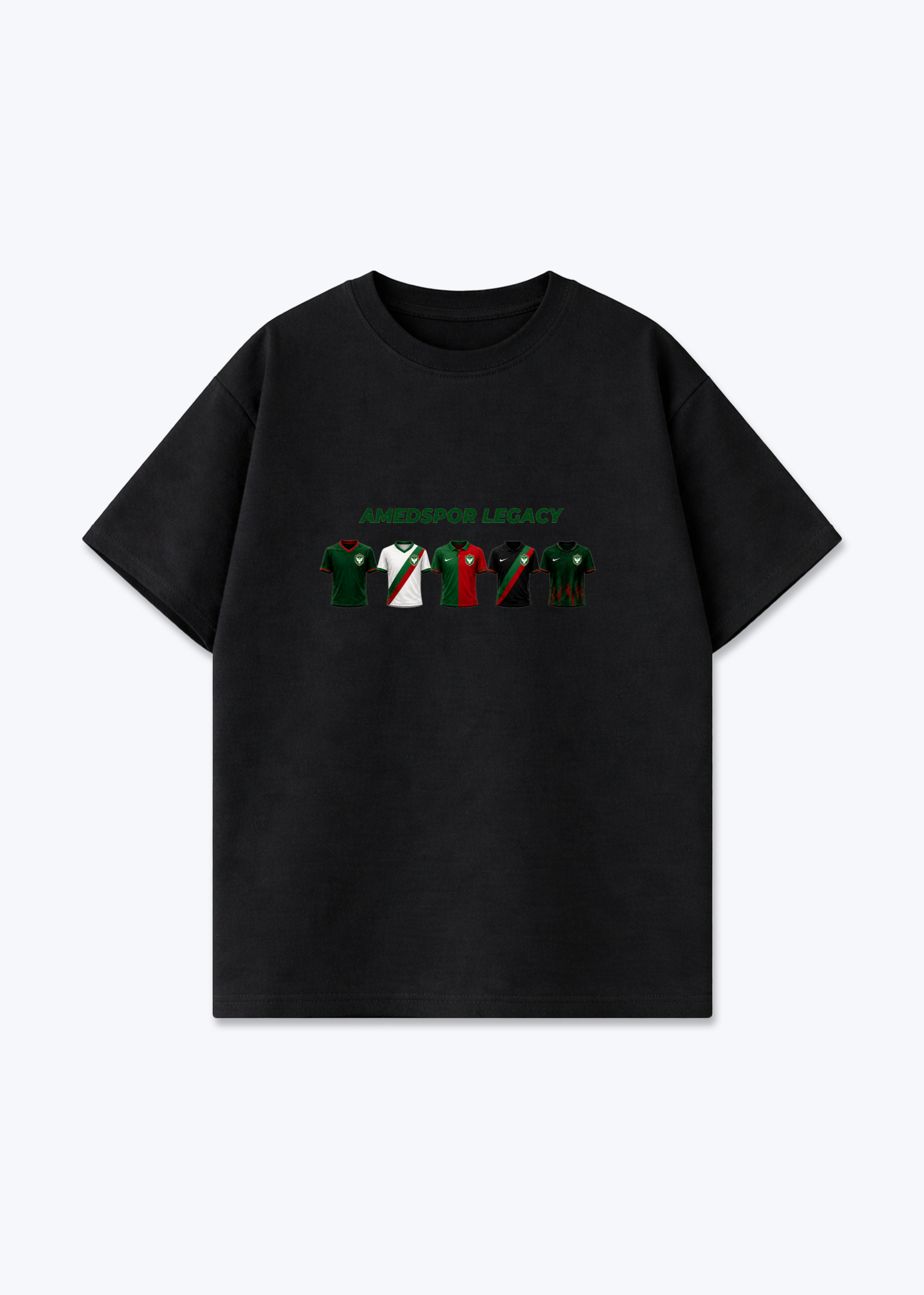 Amedspor Legacy  Oversized Shirt - Black Front (Designed)