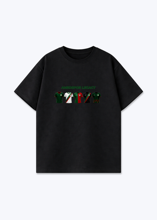 Amedspor Legacy  Oversized Shirt - Black Front (Designed)