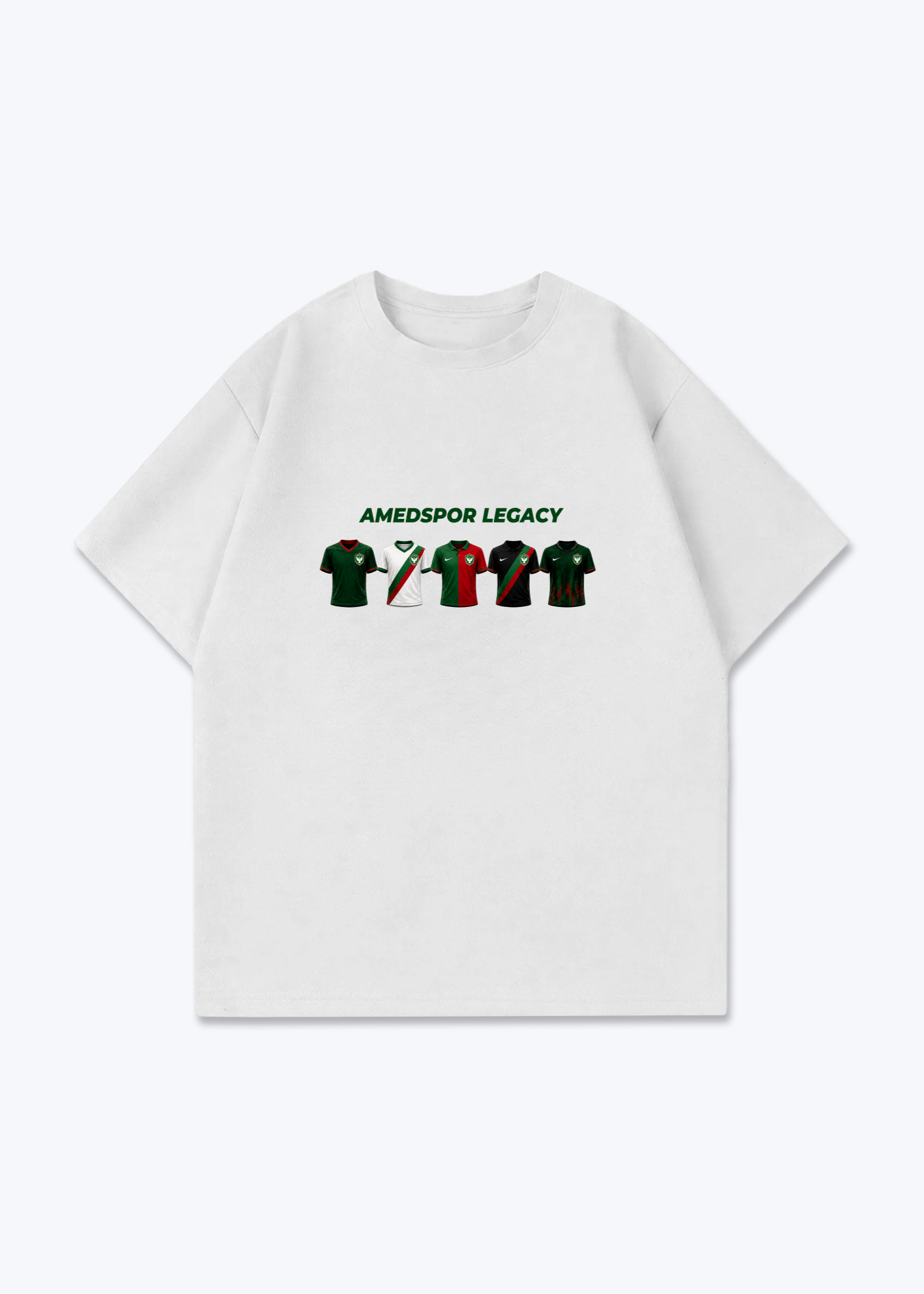 Amedspor Legacy  Oversized Shirt - White Front (Designed)