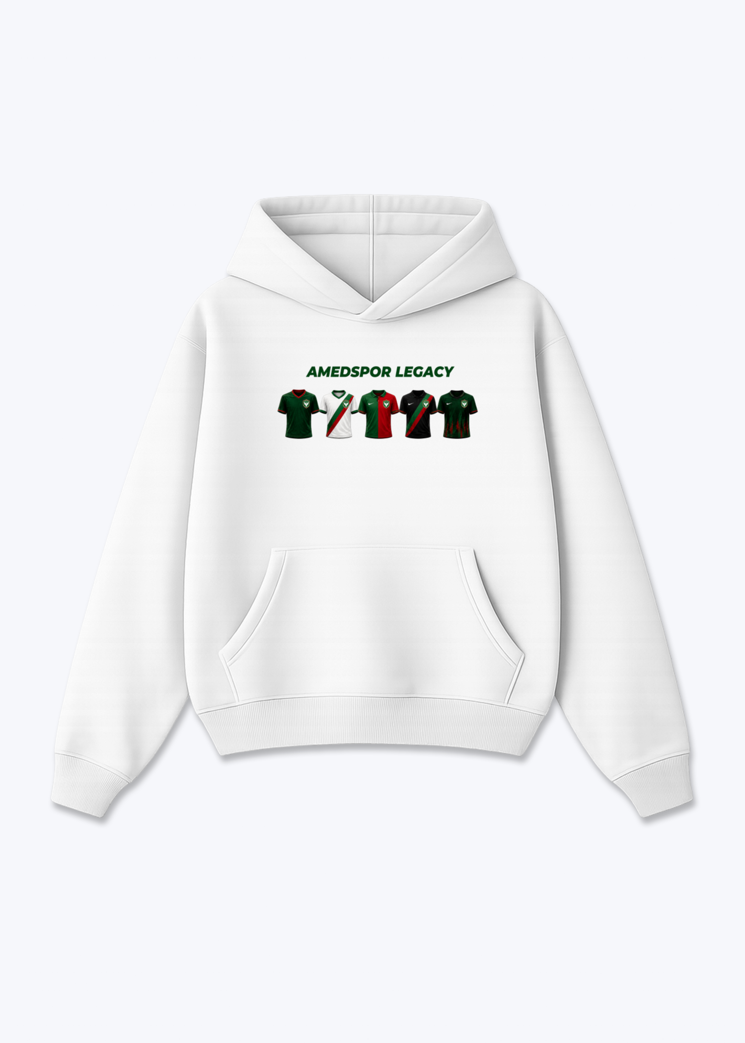 Amedspor legacy Oversized Hoodie - White Front (Designed)