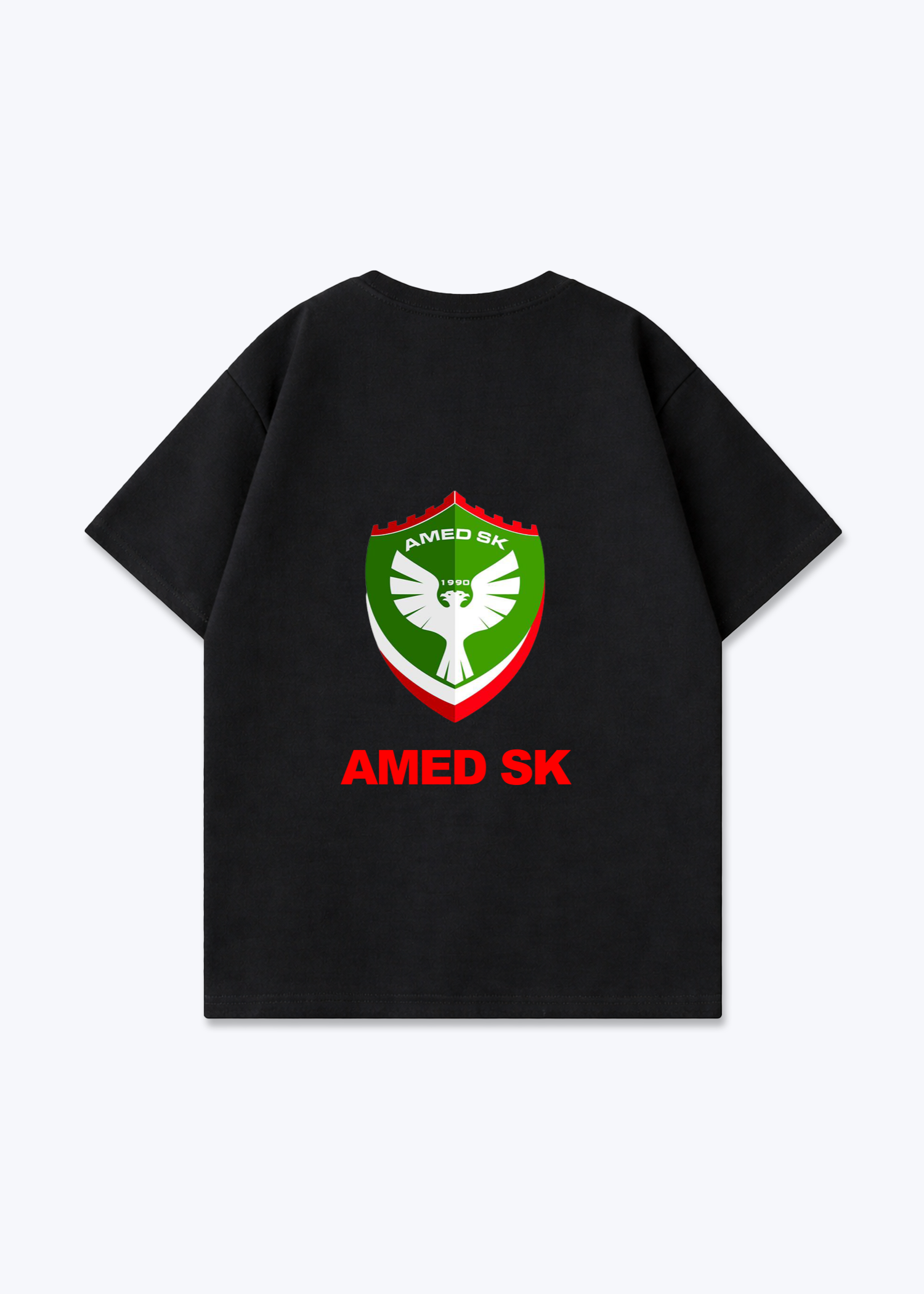 Amed SK logo Oversized Shirt - Black Back (Designed)