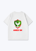 Amed SK logo Oversized Shirt - White Back (Designed)