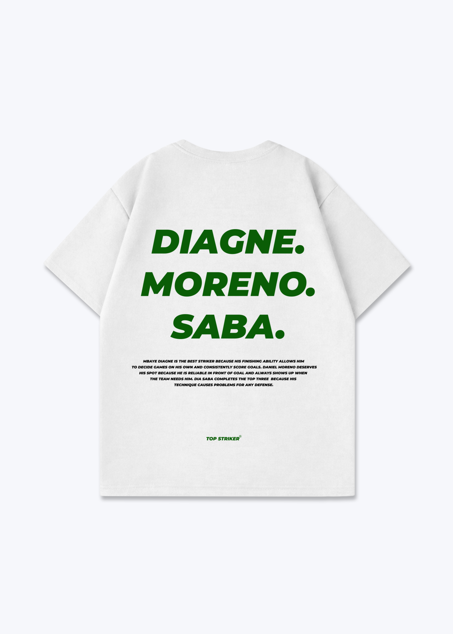 Diagne. Moreno. Saba. Oversized Shirt - White Back (Designed)