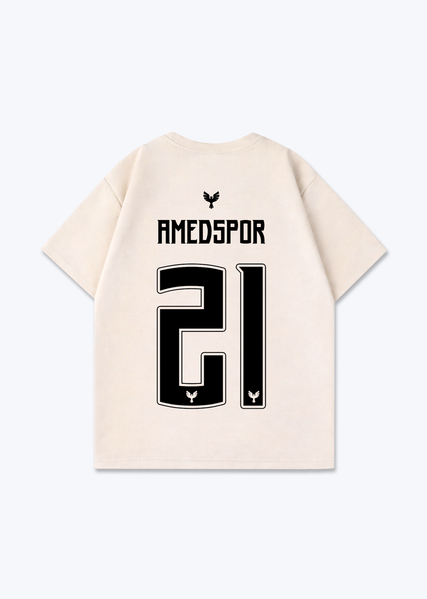 Amedspor 21 Oversized Shirt - Beige Back (Designed)