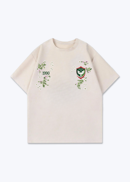 Amedspor 1990 Oversized Shirt - Beige Front (Designed)