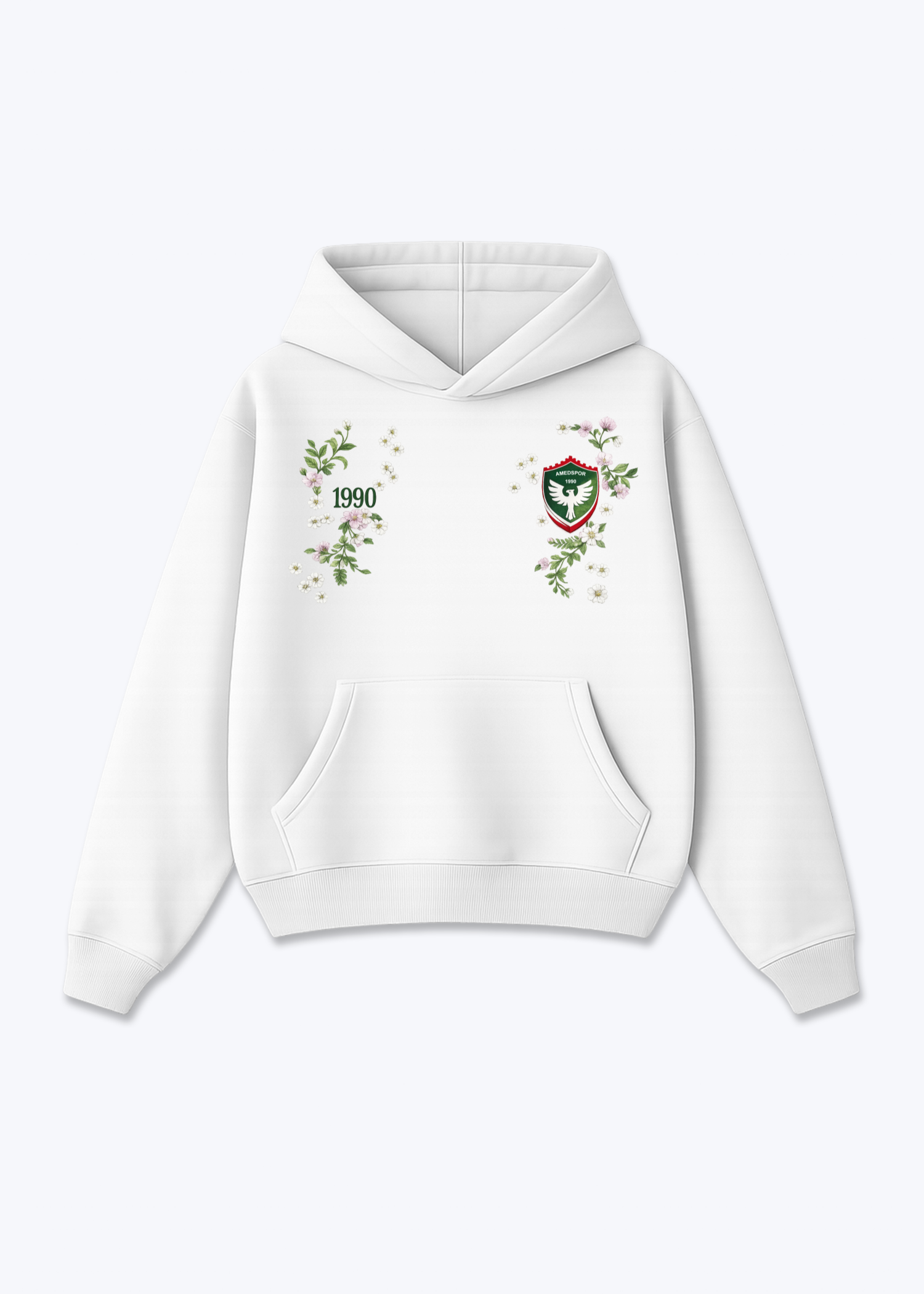 Amedspor 1990 Oversized Hoodie - White Front (Designed)
