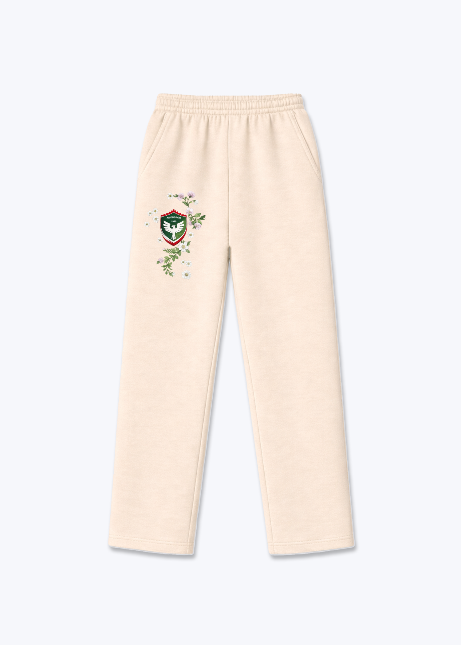 Amedspor 1990 Openleg Jogger - Beige Front (Designed)