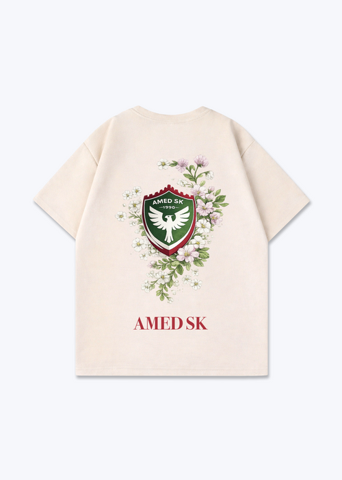 Amed SK Oversized Shirt - Beige Back (Designed)