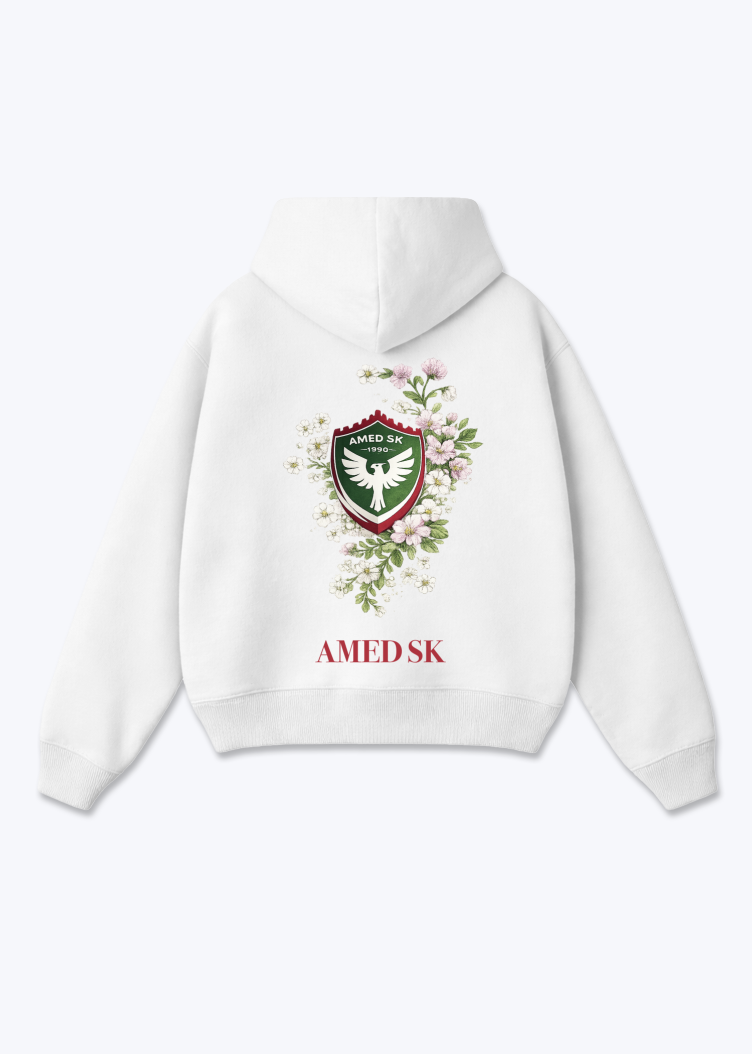 Amed SK Oversized Hoodie - White Back (Designed)