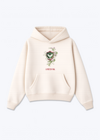 Amed SK Brustwappen Oversized Hoodie - Beige Front (Designed)