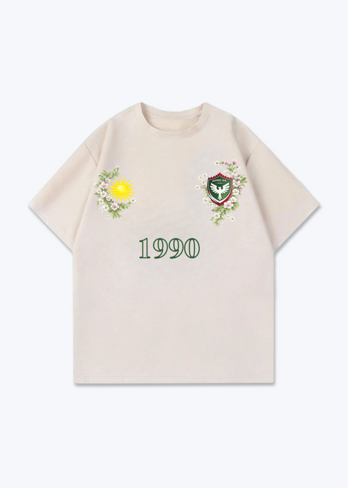 Oversized Shirt - Beige Front (Designed)
