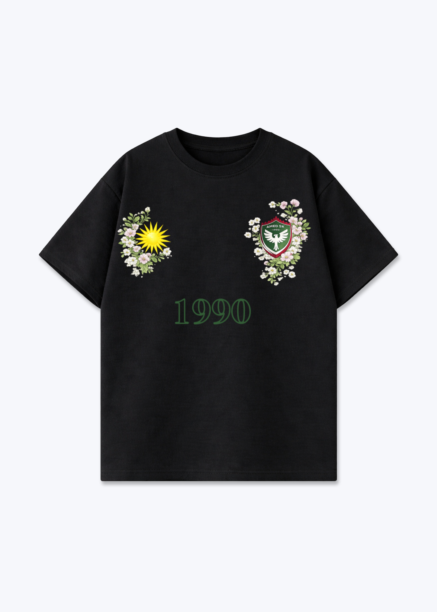 Oversized Shirt - Black Front (Designed)