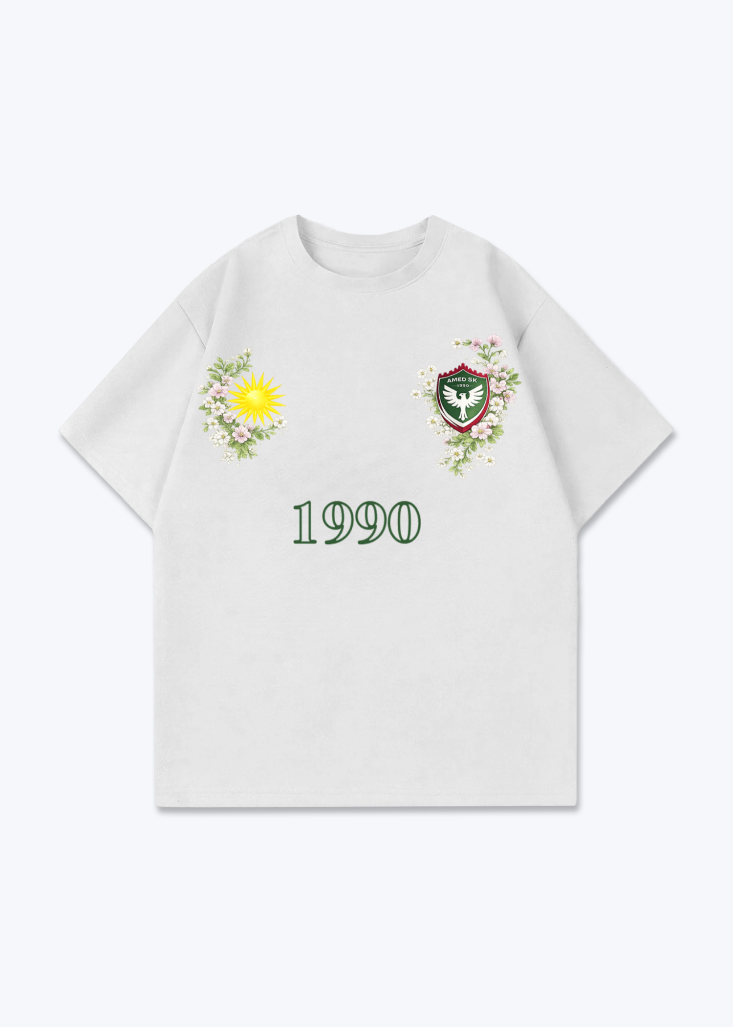 Oversized Shirt - White Front (Designed)