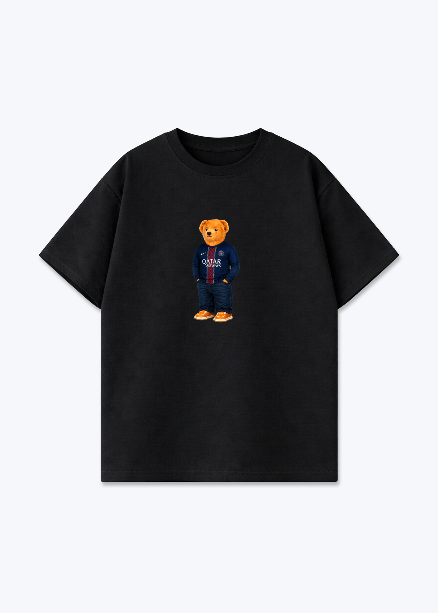 Paris Bär Oversized Shirt - Black Front (Designed)