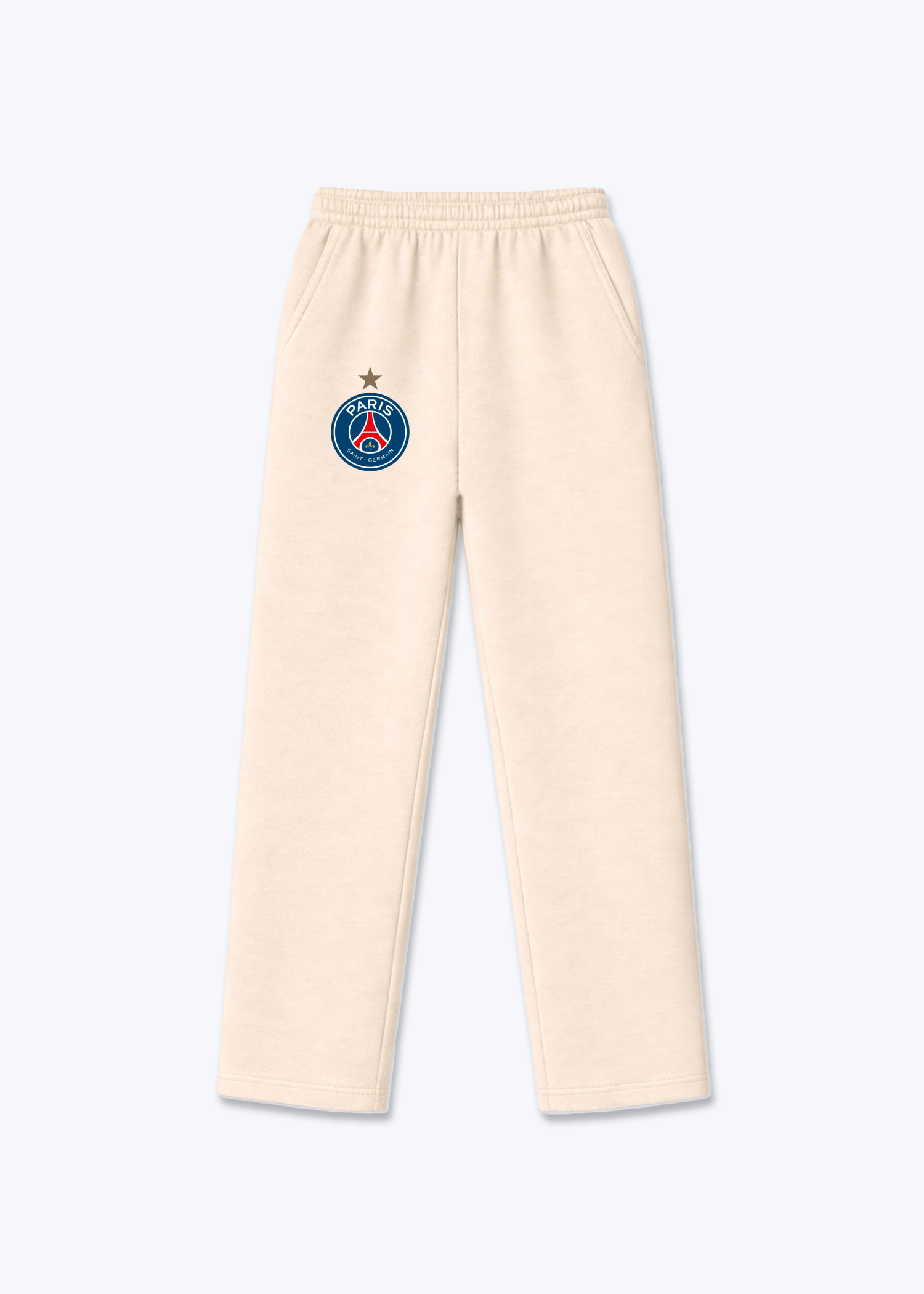 Paris Trackpants(open leg jogger) - Beige Front (Designed)