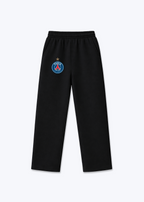 Paris Trackpants(open leg jogger) - Black Front (Designed)